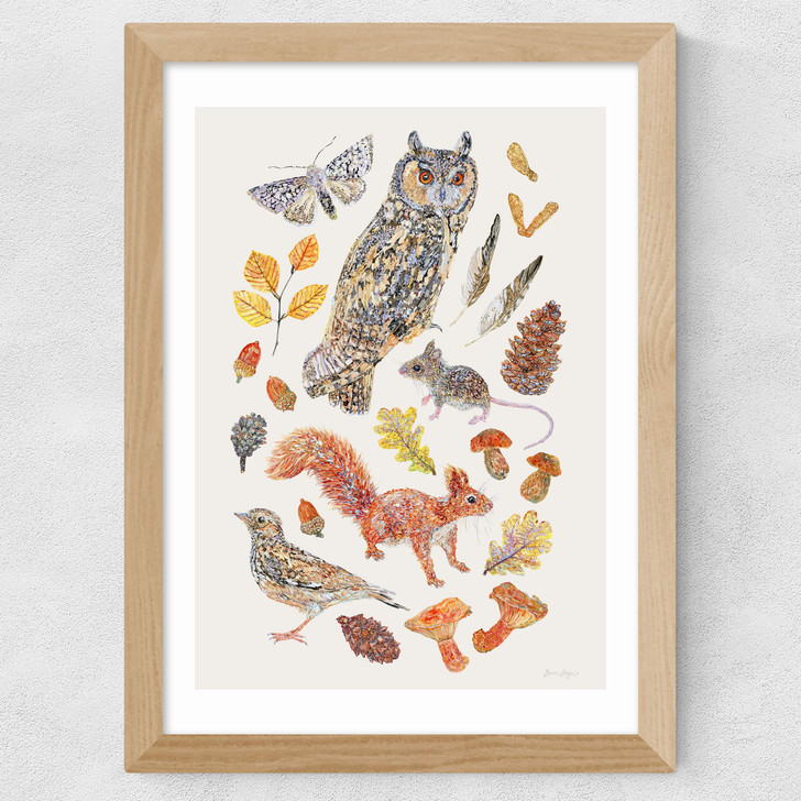 British Nature In Autumn Wide Oak Frame British Nature In Autumn Wide Oak Frame