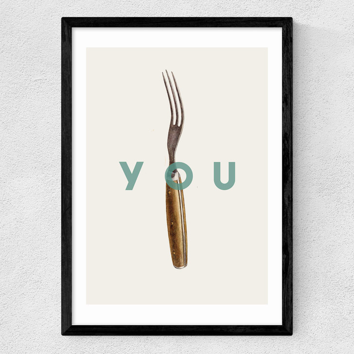 Fork You Medium Black Frame