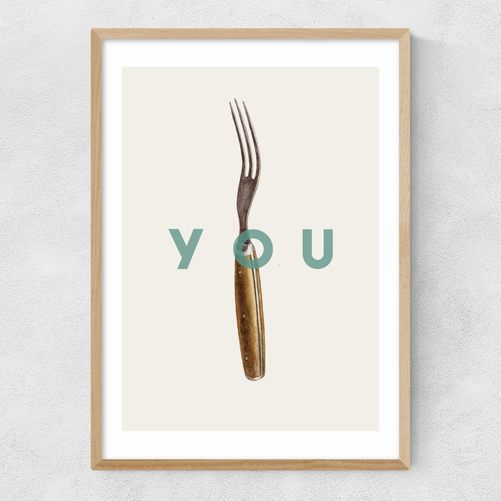 Fork You Narrow Oak Frame