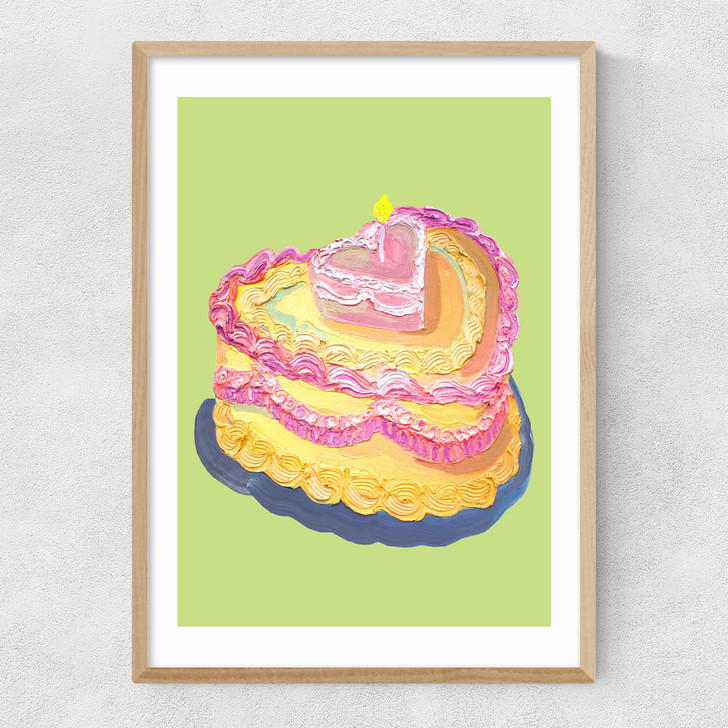 Heart Cake Narrow Oak Frame