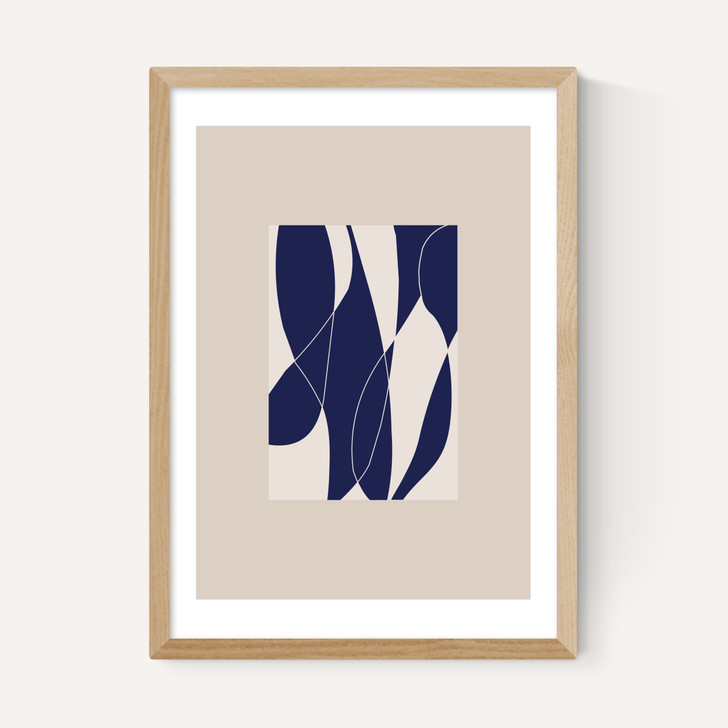 Blue Lined Shapes II