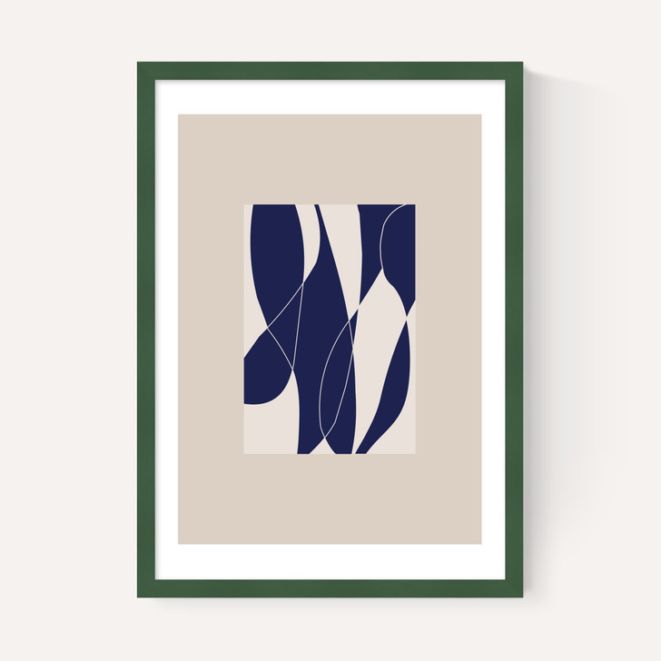 Blue Lined Shapes II