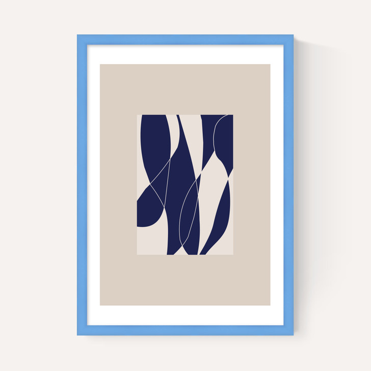 Blue Lined Shapes II
