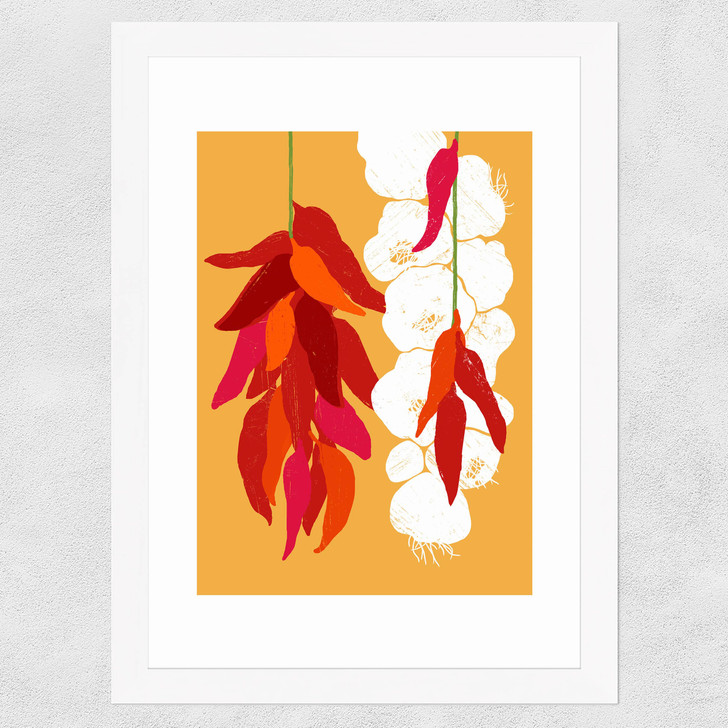 Ristras Wide White Frame Ristras Wide White Frame