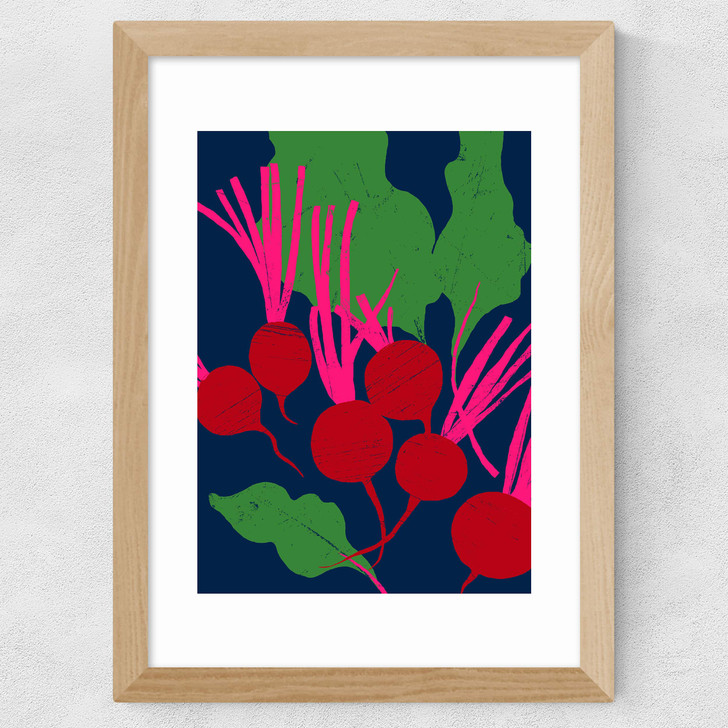 Beetroot Wide Oak Frame