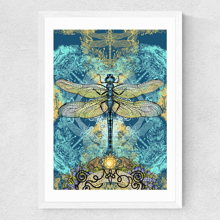Spirited Dragonfly Medium White Frame Spirited Dragonfly Medium White Frame
