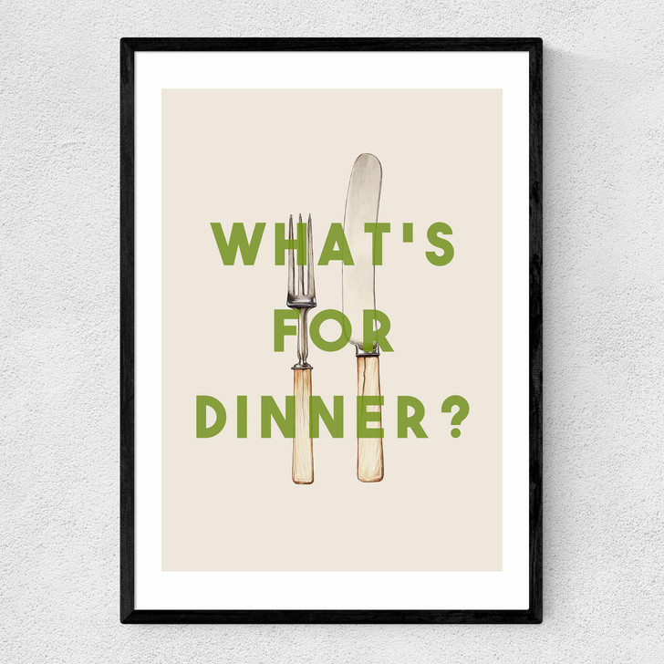 What's For Dinner? Narrow Black Frame What's For Dinner? Narrow Black Frame