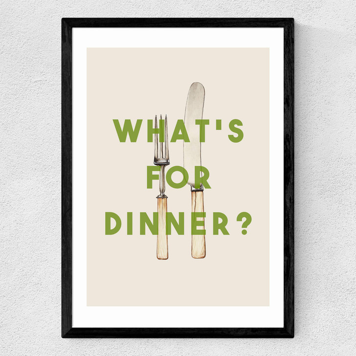 What's For Dinner? Medium Black Frame What's For Dinner? Medium Black Frame