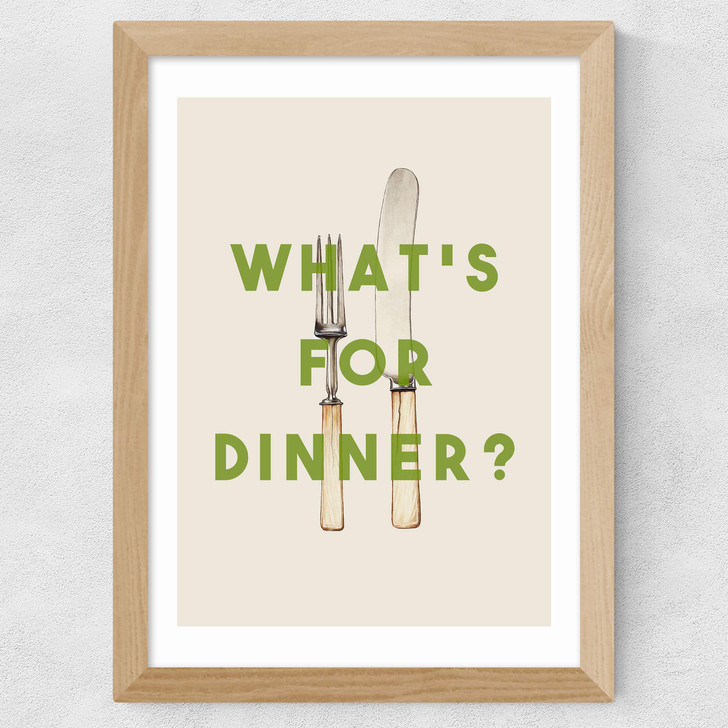 What's For Dinner? Wide Oak Frame What's For Dinner? Wide Oak Frame