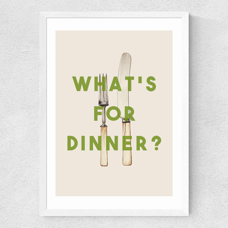 What's For Dinner? Medium White Frame What's For Dinner? Medium White Frame