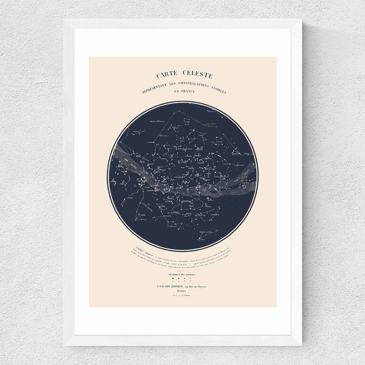 Carte du Ciel by Aster Medium White Frame Carte du Ciel by Aster Medium White Frame