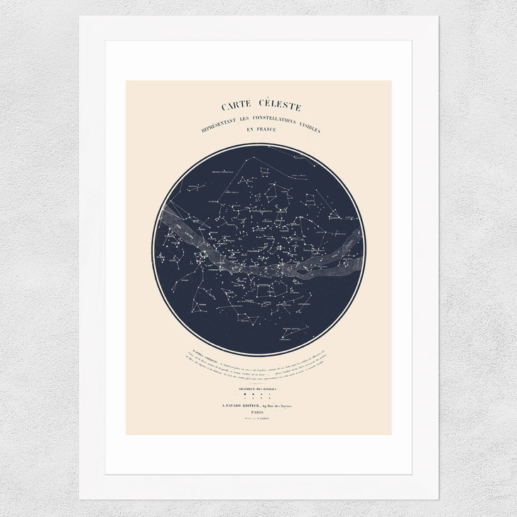 Carte du Ciel by Aster Wide White Frame Carte du Ciel by Aster Wide White Frame