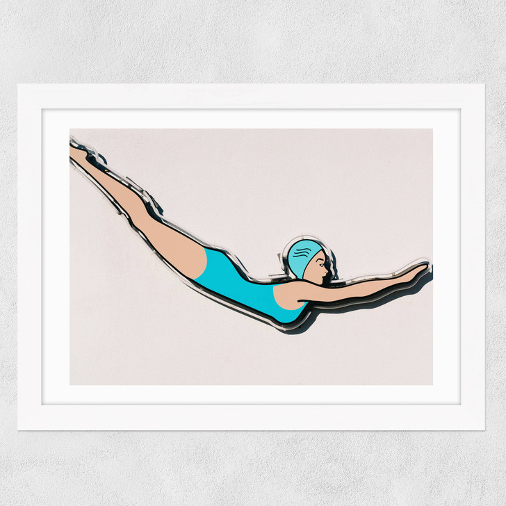 Palm Springs Dive Wide White Frame