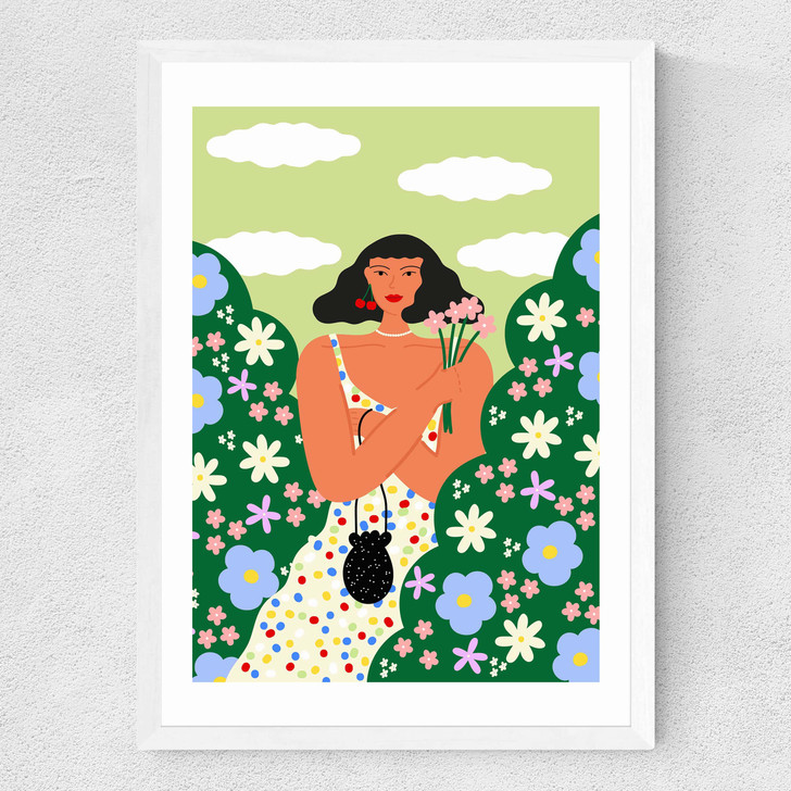 Cherry by Ana Jacks Medium White Frame