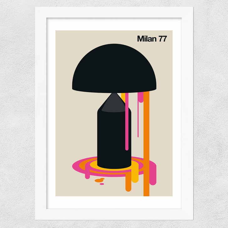 Milan 77 Wide White Frame