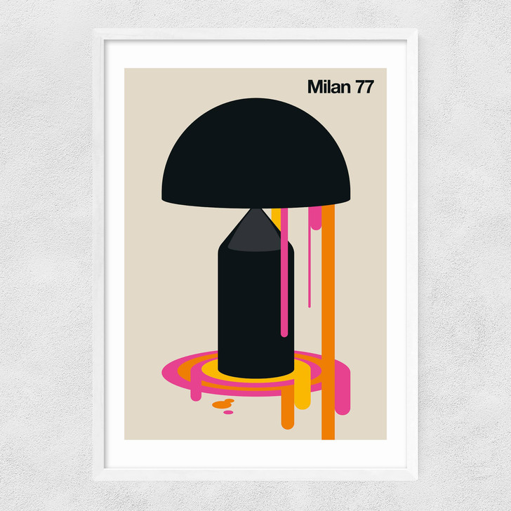 Milan 77 Narrow White Frame