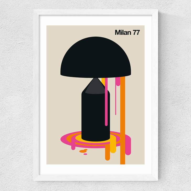 Milan 77 Medium White Frame