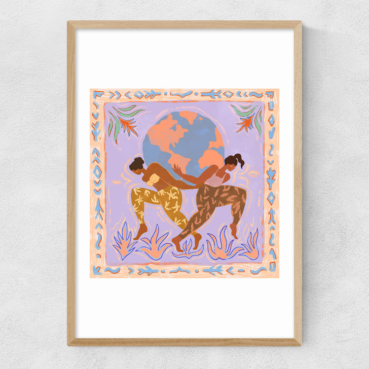Women Rule the World Narrow Oak Frame Women Rule the World Narrow Oak Frame