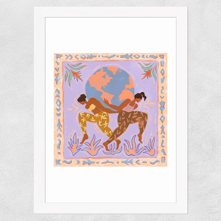 Women Rule the World Wide White Frame Women Rule the World Wide White Frame