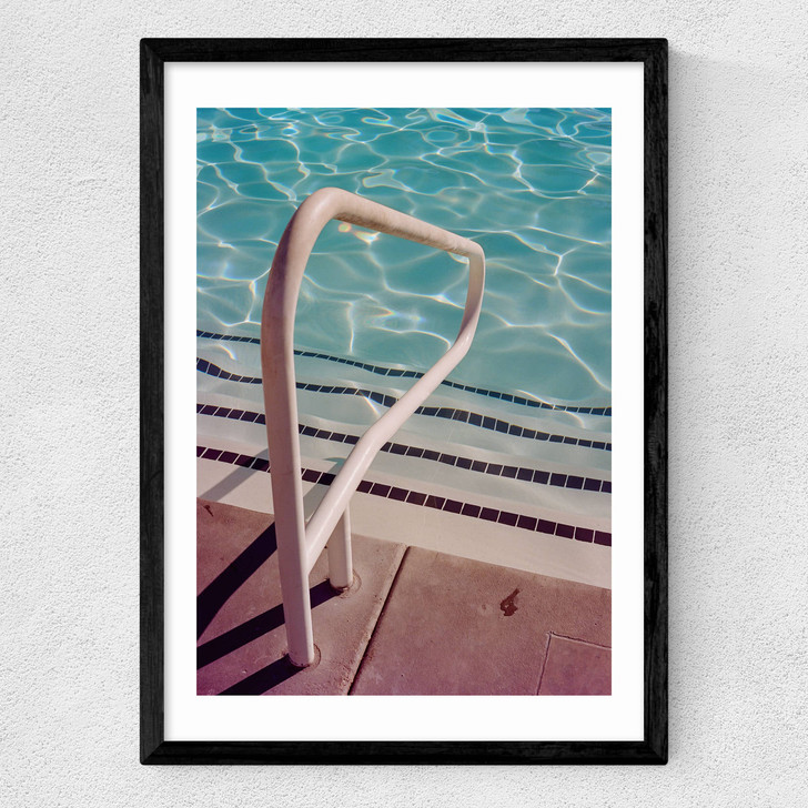 Palm Springs Pool Day IV Medium Black Frame