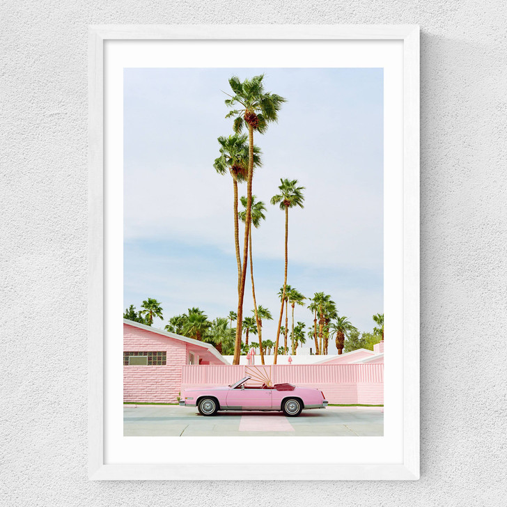 Pink Palm Springs Medium White Frame Pink Palm Springs Medium White Frame