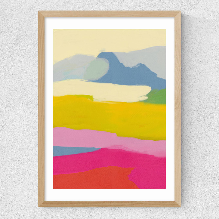 Landschaft Bunt I Medium Oak Frame Landschaft Bunt I Medium Oak Frame