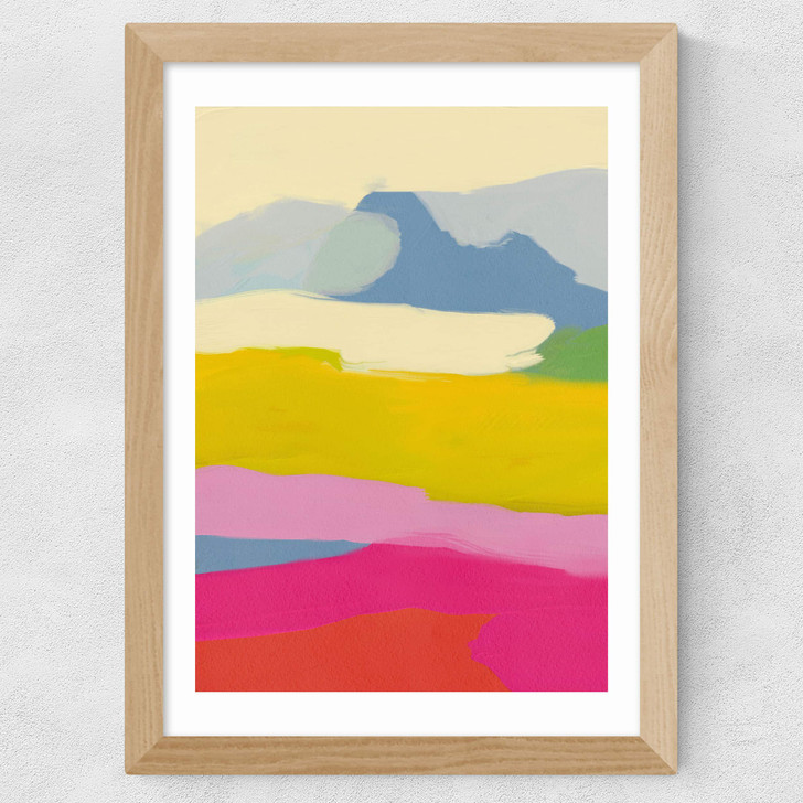 Landschaft Bunt I Wide Oak Frame Landschaft Bunt I Wide Oak Frame