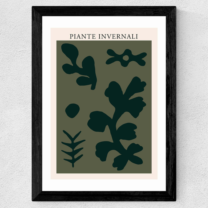 Piante Invernali Green Wide Black Frame