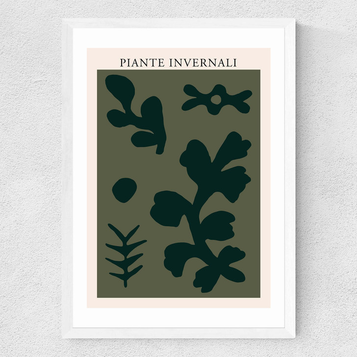 Piante Invernali Green Medium White Frame