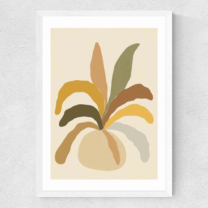 Pastel Plant Medium White Frame Pastel Plant Medium White Frame