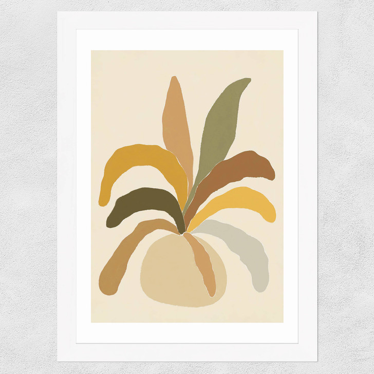 Pastel Plant Wide White Frame Pastel Plant Wide White Frame