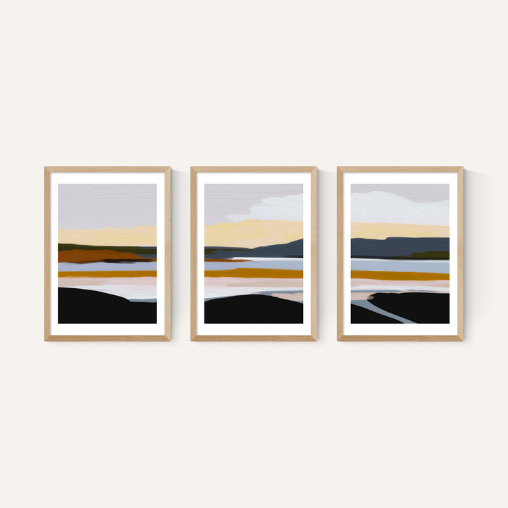 Peaceful Calm of Evening Triptych