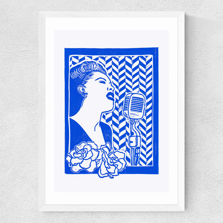 Lady Day Medium White Frame Lady Day Medium White Frame