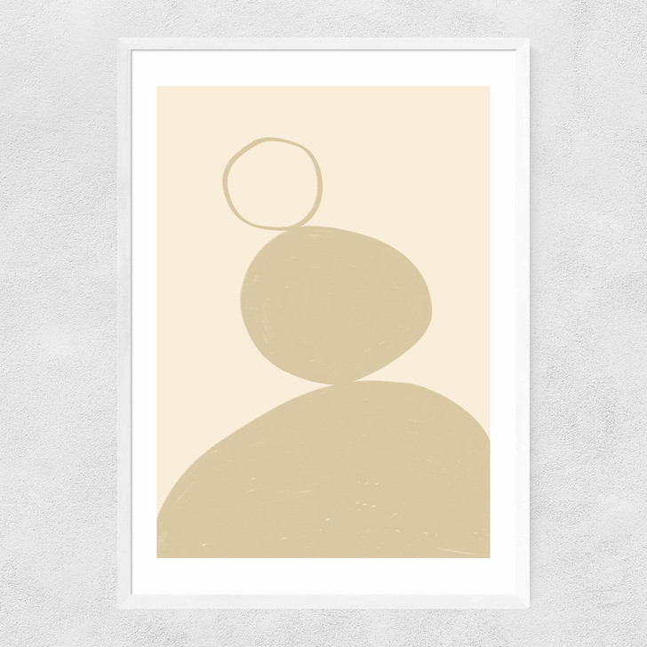 Neutral Shapes II Narrow White Frame Neutral Shapes II Narrow White Frame