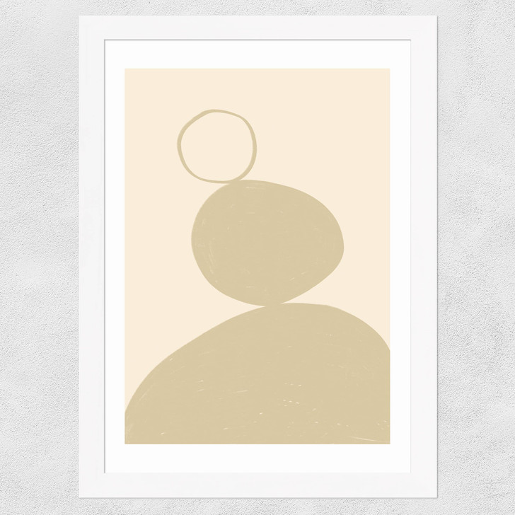 Neutral Shapes II Wide White Frame Neutral Shapes II Wide White Frame