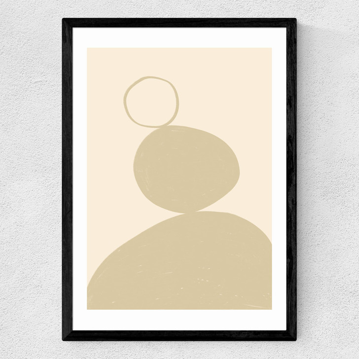 Neutral Shapes II Medium Black Frame
