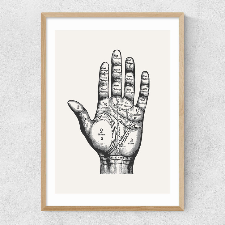 Palmistry Narrow Oak Frame Palmistry Narrow Oak Frame
