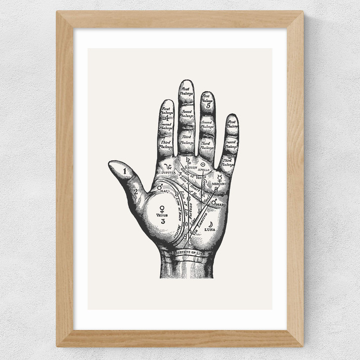 Palmistry Wide Oak Frame Palmistry Wide Oak Frame