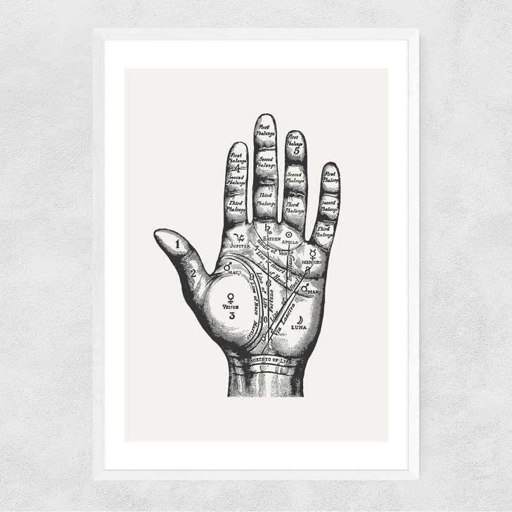 Palmistry Narrow White Frame Palmistry Narrow White Frame
