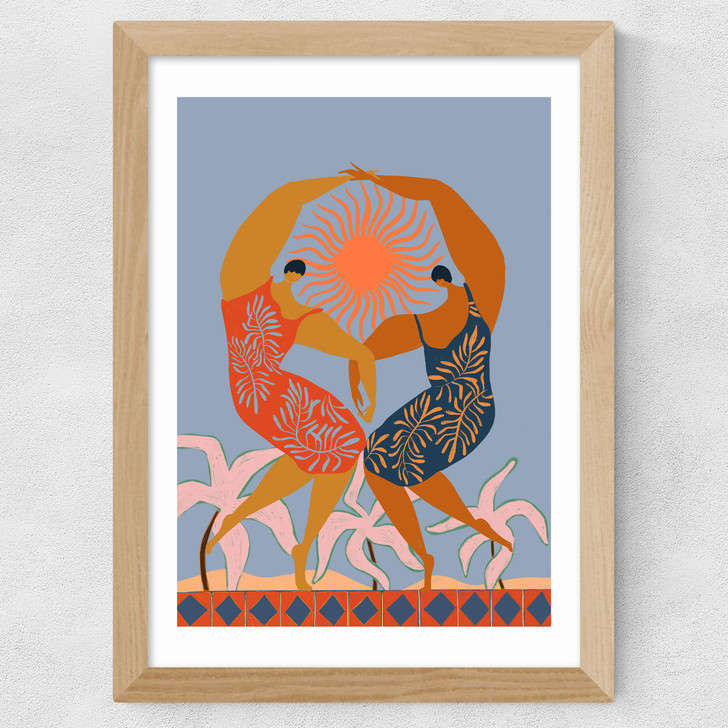 Sisterhood by Arty Guava Wide Oak Frame Sisterhood by Arty Guava Wide Oak Frame