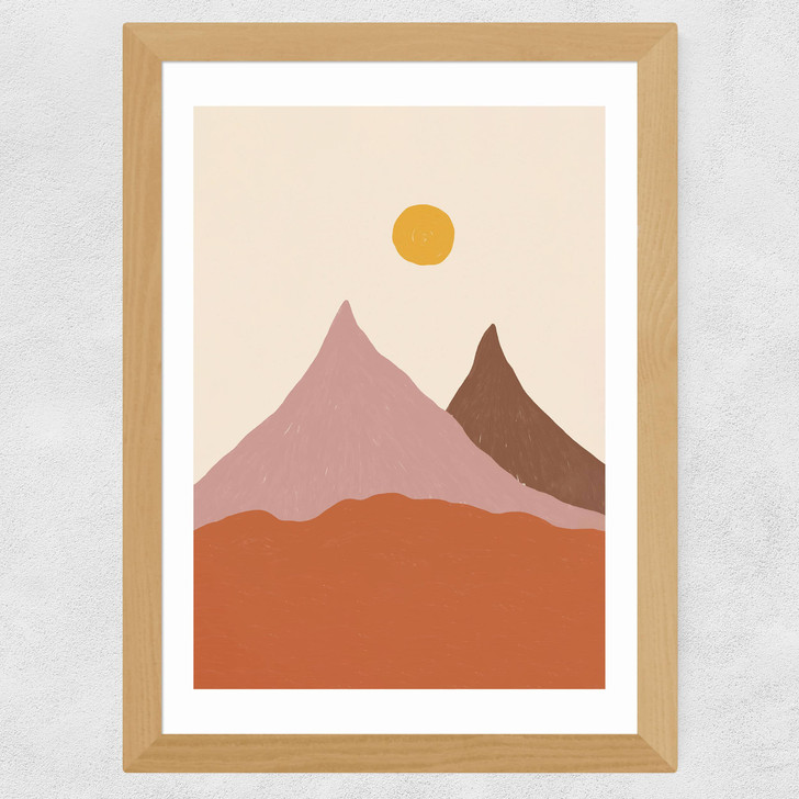 Acrylic Landscape II Wide Oak Frame Acrylic Landscape II Wide Oak Frame