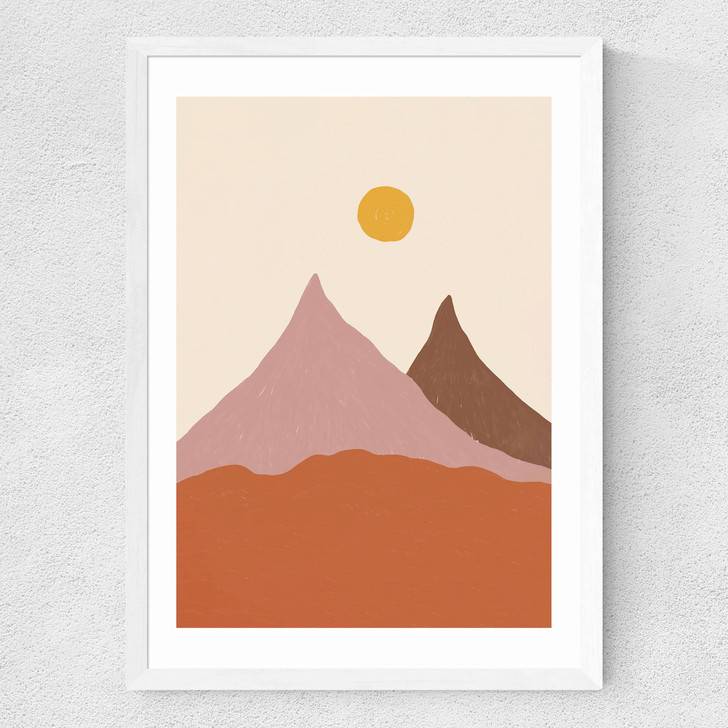 Acrylic Landscape II Medium White Frame Acrylic Landscape II Medium White Frame