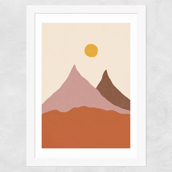 Acrylic Landscape II Wide White Frame Acrylic Landscape II Wide White Frame