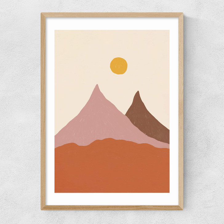 Acrylic Landscape II Narrow Oak Frame