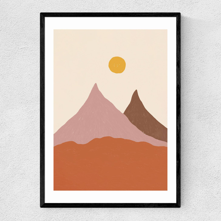 Acrylic Landscape II Narrow Black Frame