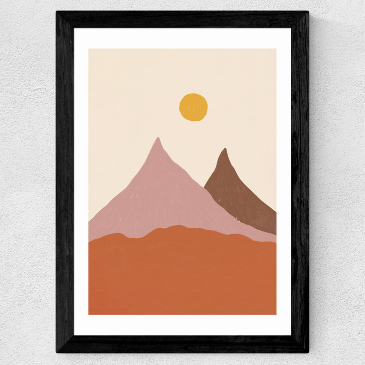 Acrylic Landscape II Wide Black Frame