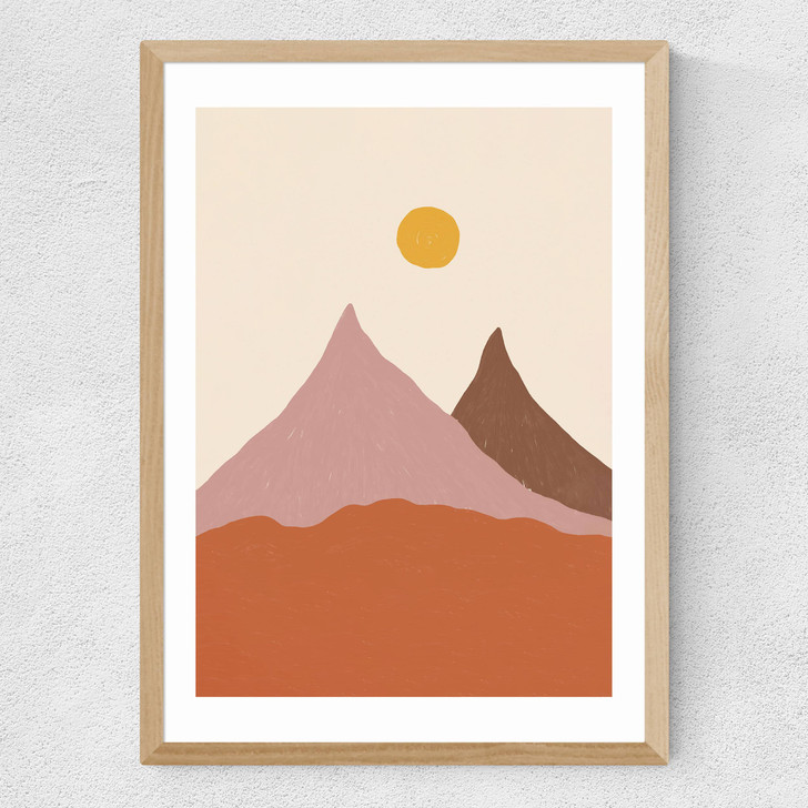 Acrylic Landscape II Medium Oak Frame