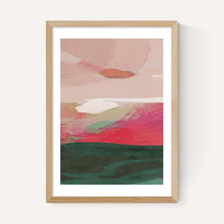 Green and Pink Abstract II