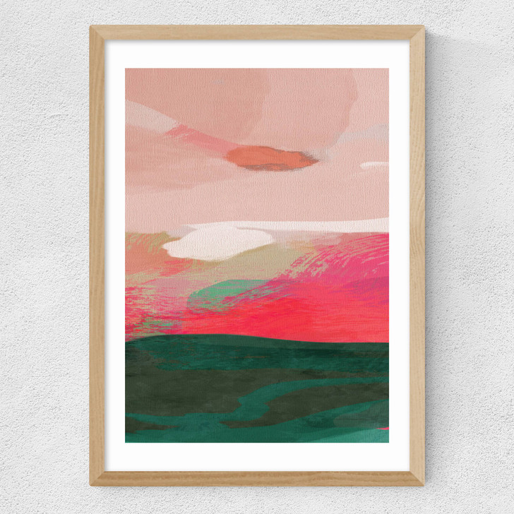 Green and Pink Abstract II