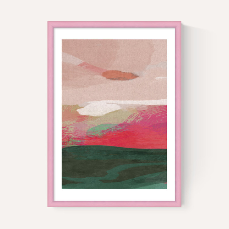 Green and Pink Abstract II